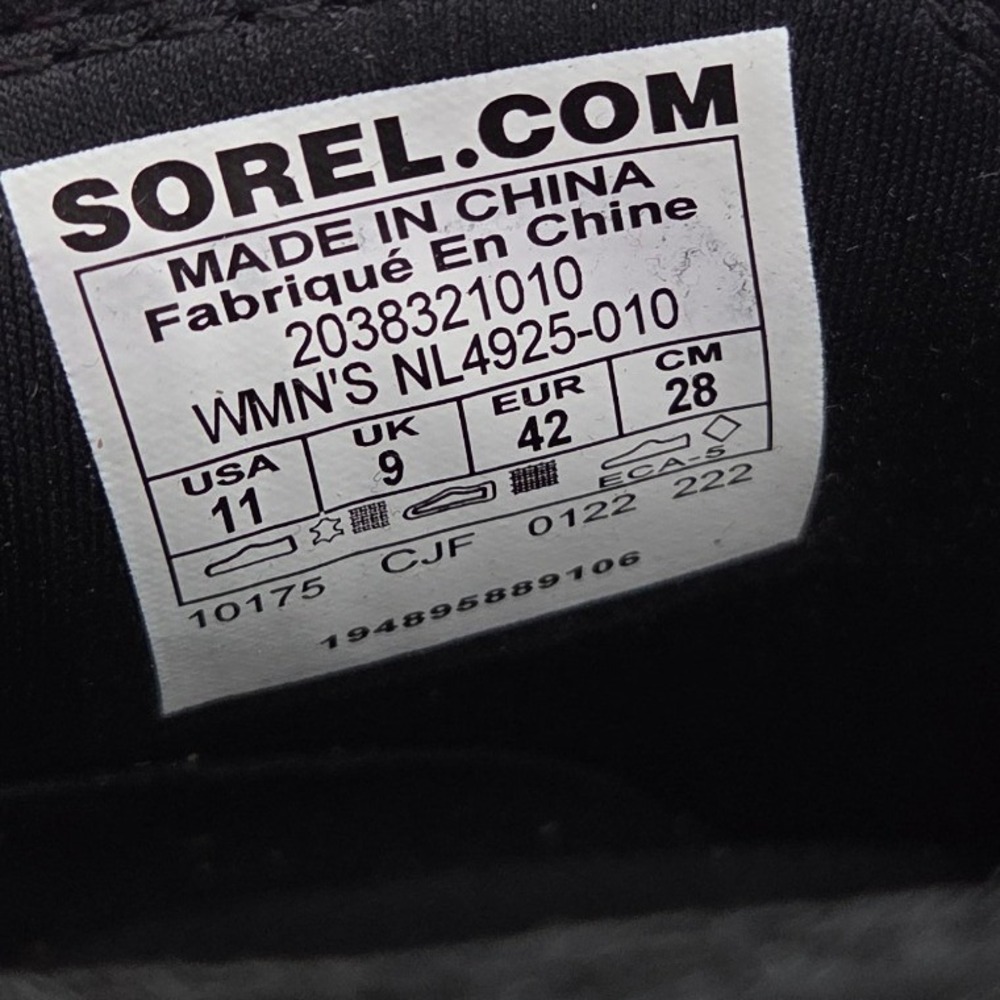 Sorel Evie Pull On Booties Women 11 Black Waterproof Leather Wedge Boot NEW - Picture 9 of 11